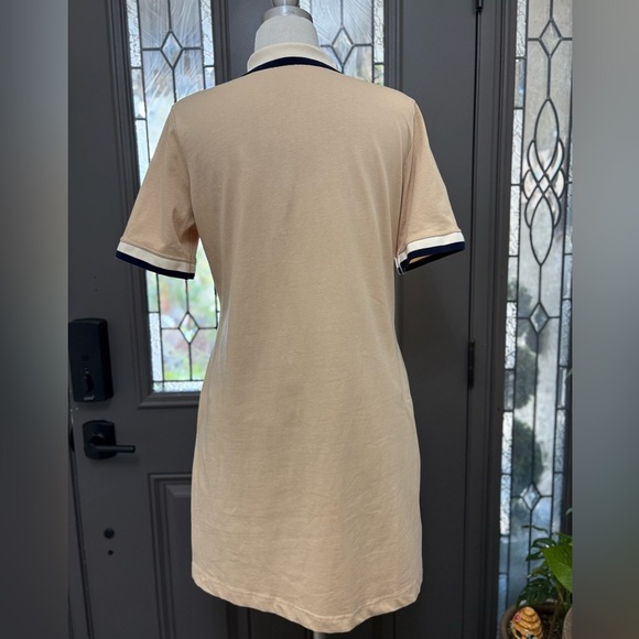 Tuckernuck Hutton Tan Short Sleeve Pocket Collar Polo Dress | Size Large - Picture 7 of 10